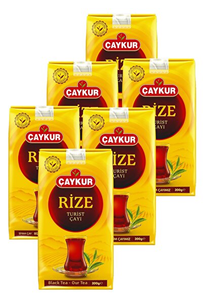 Çaykur شاي ريز السياحي المعبأ 200 جرام. عبوة من ستة قطع
