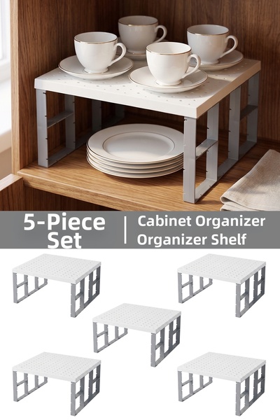 Meleni Home 5 τεμάχια Ράφι οργάνωσης για ντουλάπι - Θήκη απορρυπαντικού κουζί...