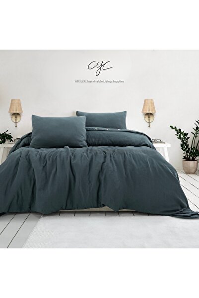 Cyc Atelier 100% Organic Cotton Muslin Anti-Sweat Pillow Pcs Single Duvet Cov...