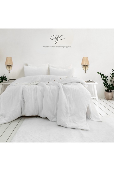 Cyc Atelier 100% Organic Cotton Muslin Anti-Sweat Pillow Pcs Single Duvet Cov...