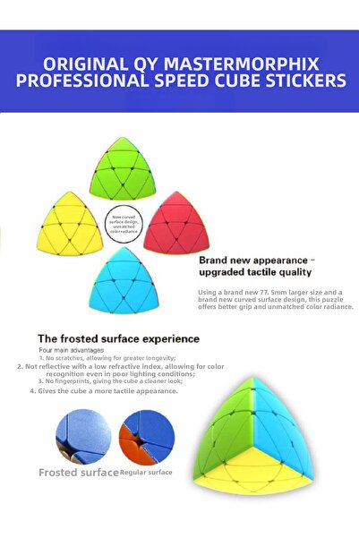 ZETCONCEPT Original Qy Mastermorphix Stickerless Professional Speed Cube - 3X3 Intelligence Cube - Patience Cube -