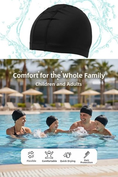 Bakio Pack of 2 Lycra Cloth Pool and Sea Caps