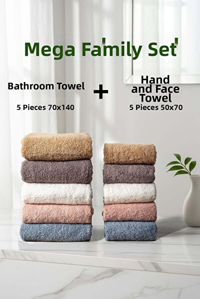 Cotto Home Σετ 10 τεμαχίων καρό λευκή πούδρα μπεζ μπλε καπνιστό καφέ Mega Σετ...