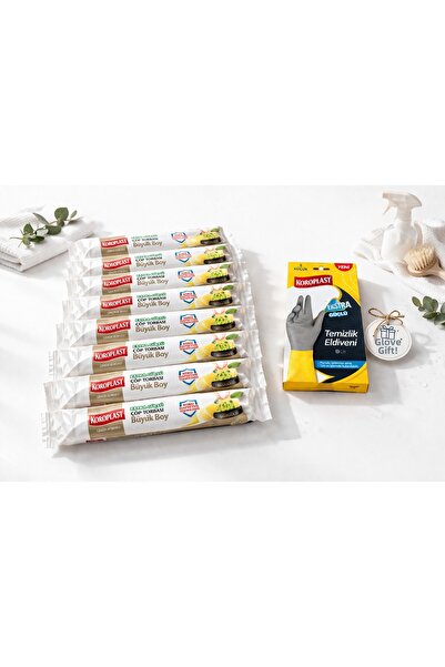 Koroplast Koraplast λεμόνι με κορδόνι περίσφιξης Μεγάλη σακούλα σκουπιδιών 8 ...