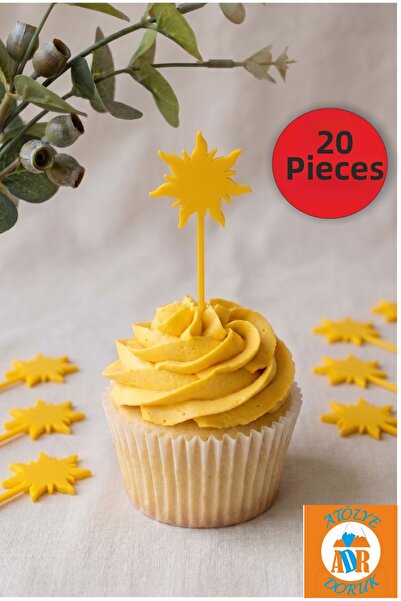 Atölye Doruk Sun Figured Cupcake Toothpick-Sun Summer Concept Presentation Ta...