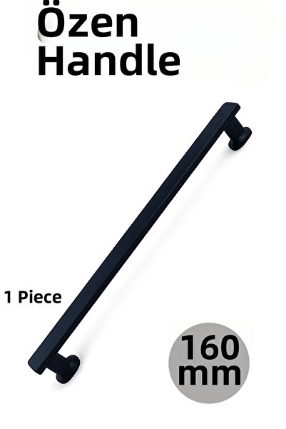 Badem10 Özen Μαύρη ματ λαβή συρταριού 160 mm Λαβή ντουλαπιού Ελάχιστου σχεδια...