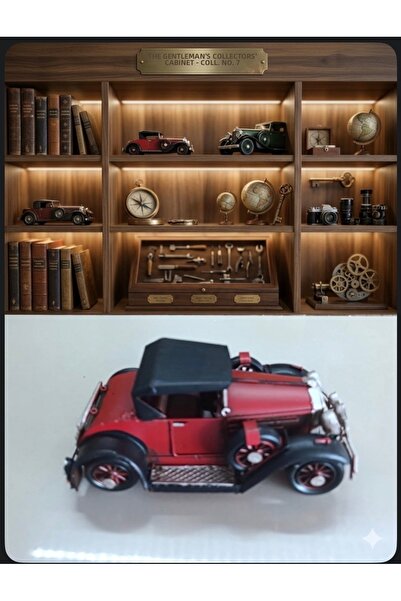 Online Metal Classic Car Figure – Burgundy & Black (15X7 cm)
