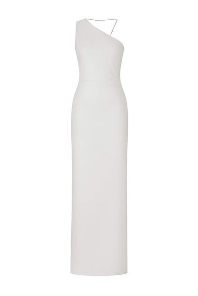 Συλλογή Trendyol Εκρού Μονόχρωμο Φόρεμα Φινίκε Μάξι για Βραδινή Έξοδο & Φόρεμ...