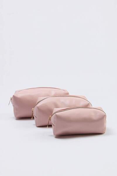 TRENDYOL SHOES Ροζ Μίνι Σετ Τριπλού Μακιγιάζ Τσάντα τεμαχίων / Σετ Οργάνωσης ...