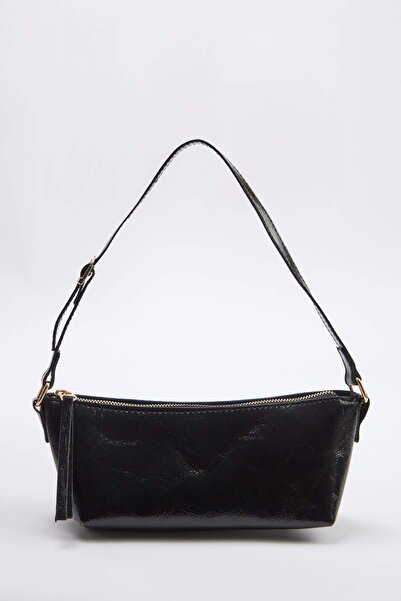 TRENDYOL SHOES Μαύρη γυναικεία τσάντα ώμου μίνι μεγέθους TAKSS26OC00081