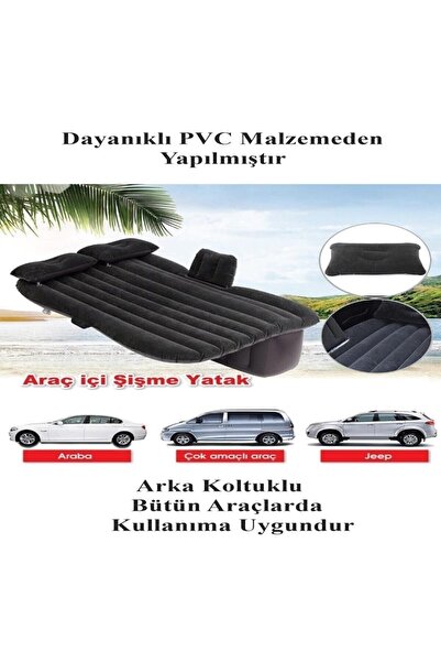 Reidan Siyah Oto Şişme Yatak Arka Koltuk Yatak Çift Kişilik Kamp Yatağı  +(pompa )