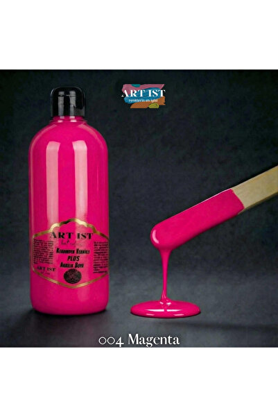 ART IST Kendinden Vernikli PLUS Su Bazlı Akrilik Boya 500ml - 004 Magenta