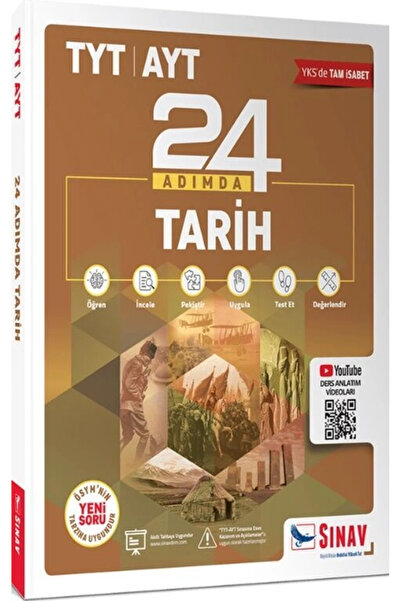 Sınav Yayınları TYT AYT Tarih 24 Adımda Konu Anlatımlı Soru Bankası