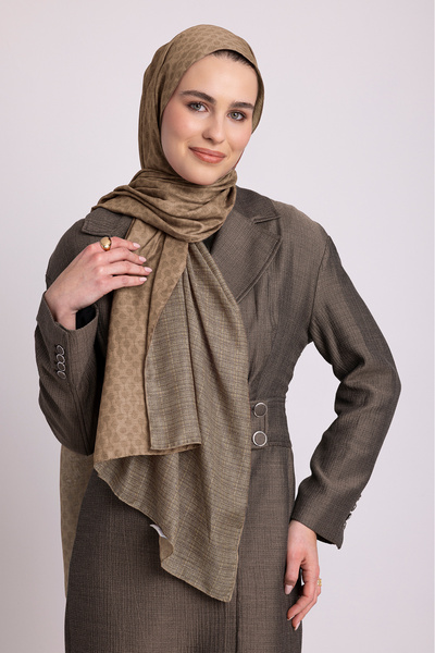 Ayshara Συλλογή Katre-i Zerâfet - Σάλι διπλής όψης Earth Grace