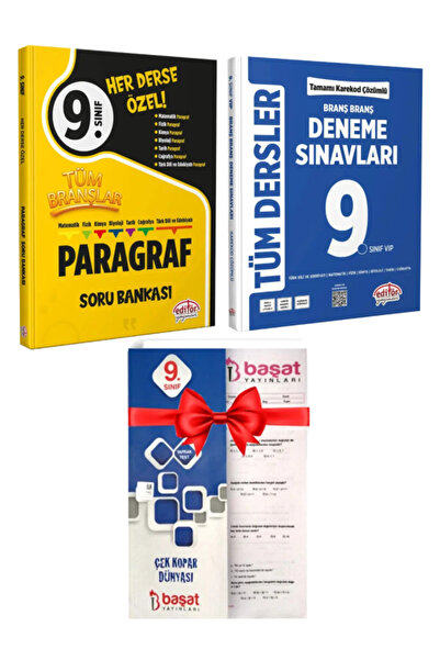 Editör Yayınevi 9. Sınıf Her Derse Özel Paragraf Soru Bankası+ Branş Branş De...