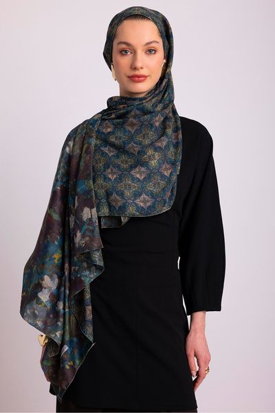 Ayshara Kardelen Collection Glacier Breeze Double-Sided Shawl