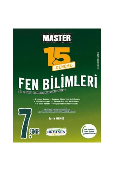Okyanus Yayınları 7. Sınıf Master 15 Fen Bilimleri Denemesi