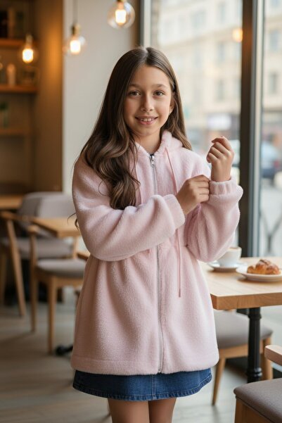 QUB CLUB Παλτό παλτό με βελούδινο βελούδινο παλτό για κορίτσια με επένδυση σε...