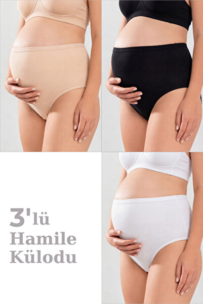 Arma Yıldız Women's Maternity Panties Cotton Lycra Soft Textured Flexible Set...