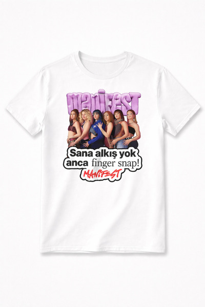 Huw Manifest Group Custom Design Snap T-Shirt Printed Unisex 100% Cotton Breathable Fabric T-Shirt