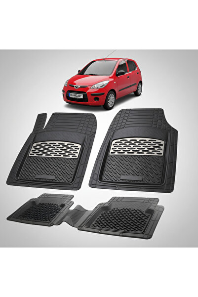 TEAMCAR Covorașe auto Hyundai i10 2007-2010 - Tip tavă din cauciuc - Argintii