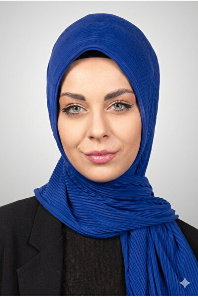 Şalcenneti.com Βιολογικό Σαξ Χρώμα Πρακτικό Πλισέ Σάλι με Σφουγγάρι - Μοντέλο...