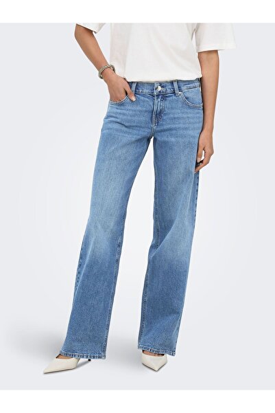 ONLY Jeans mit weitem Bein ONLBRENDA Niedrige Taille Weiter Beinschnitt Jeans