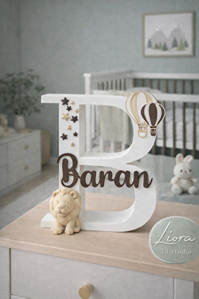 Liora3dStudio Bebek Hediyelik Kişiye Özel İsimli Harf Standı /Masa Standı / K...