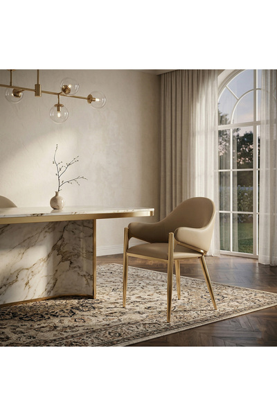 DEC4 Luxurious leather single chair with a modern design