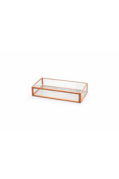 GÜVEN Glass Rose Flower Jewelry Box Gift Box (Very Small Size) 20X10X5 cm