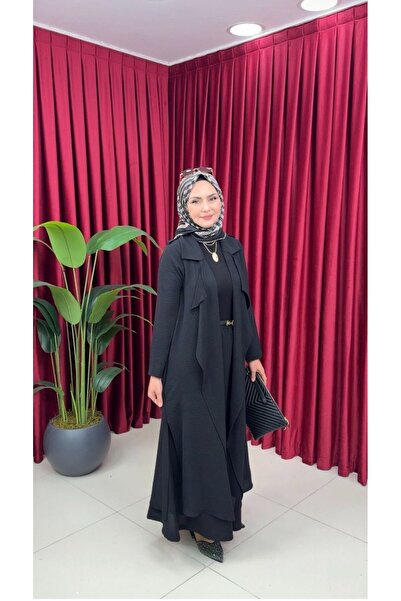 VALENS BOUTİQUE Ανοιχτό μπροστινό μπουφάν με γιακά Τεσεττουρ Καπ Σιμπελ