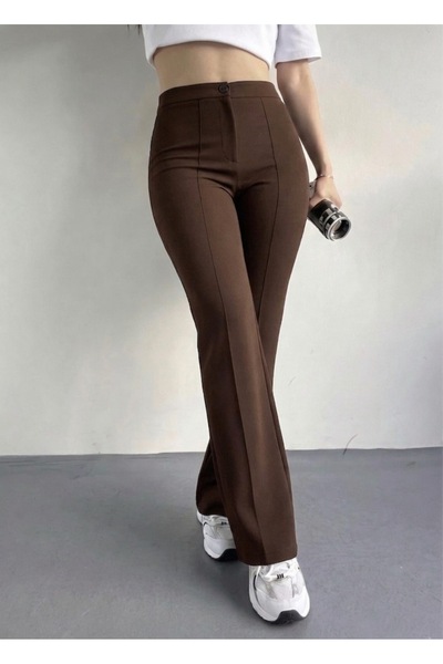 glanour Γυναικείο καφέ ψηλόμεσο σετ εφέ σύσφιξης τεμαχίων με ισπανικό στυλ πα...