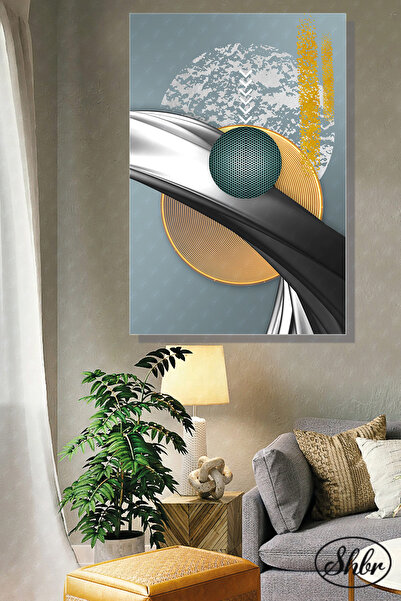 Single Vertical Canvas Decorative Wall Table Abstract Geometric Modern Art