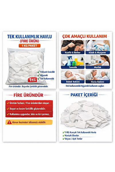 kaspak 1 Kg Üstüpü/ Tek Kullanımlık Havlu Firesi