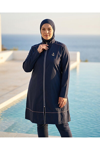 Pierre Cardin Μακρυμάνικο μαγιό χιτζάμπ με φερμουάρ, σκούρο μπλε 231924