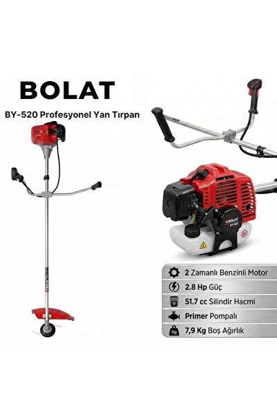 BOLAT BY-520 Benzin Motorlu Yan Tırpan 2.8 Hp