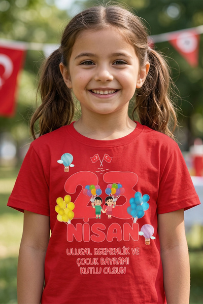 BB T SHIRTS Παιδικό μπλουζάκι με στάμπα 23 Απριλίου 100% οργανικό βαμβάκι