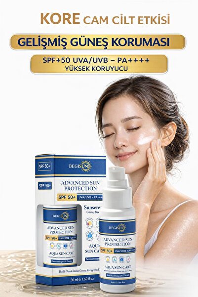 BEGISUN Aqua Sun Care SPF50+ PA++++ Su Bazlı Güneş Kremi Leke Karşıtı Ton Eşi...