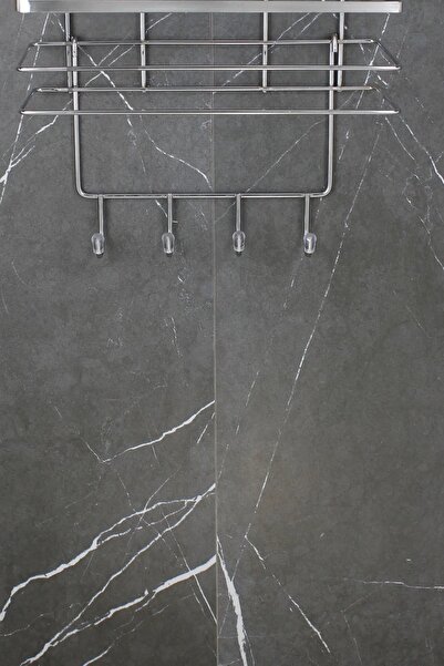 MAİN SHOP Paslanmaz 4 Kancalı Askı Banyo Duş Küvet Havlu Lif Askısı Banyo Mut...