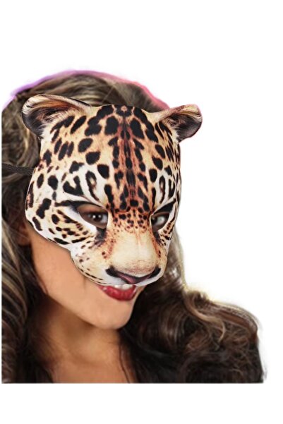 Schulzz Leopar Üç Boyutlu Kadife Dokulu Cosplay Maske
