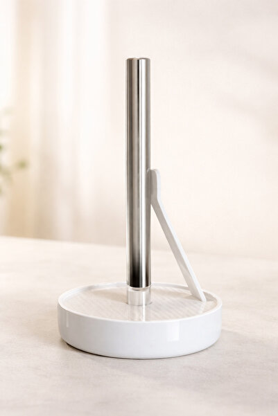 esdekor White Color Countertop Paper Towel Holder 16.5X30 cm 1 Piece Plastic ...