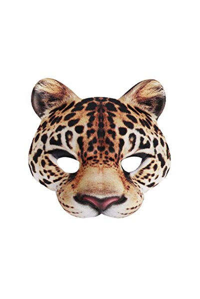 Schulzz Leopar Üç Boyutlu Kadife Dokulu Cosplay Maske
