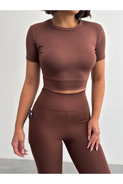 OPENDO Τιβέννο Κρου Νεκ Μπλουζάκι Crop