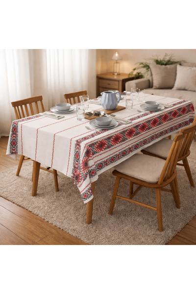 OEM Cotton tablecloth with traditional motifs 150×300 cm