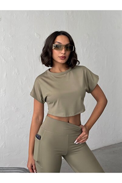 OPENDO Μπλουζάκι γιόγκα με φαρδιά μανίκια και λαιμόκοψη ποδηλάτου, ανοιχτό χα...