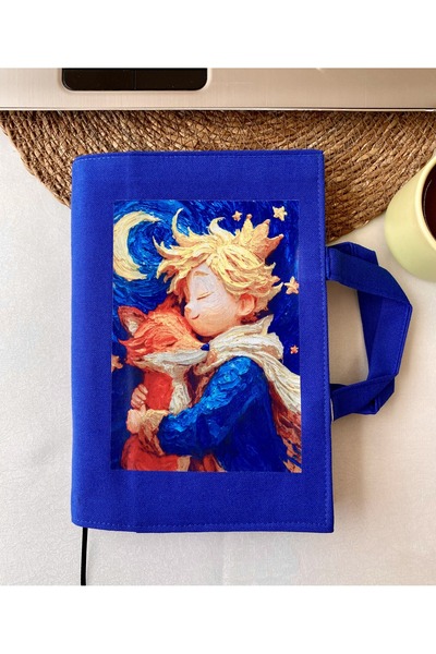 DUTTDİKİM The Little Prince & Starry Night Themed Dak Fabric Book Bag - 17X24...