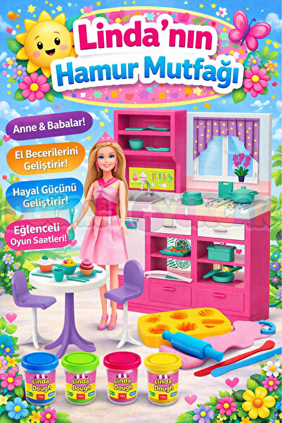 Doğan Oyuncak Dünyası Linda'nın Mutfak Hamur Seti - Mutfak Oyuncak - Mutfak S...