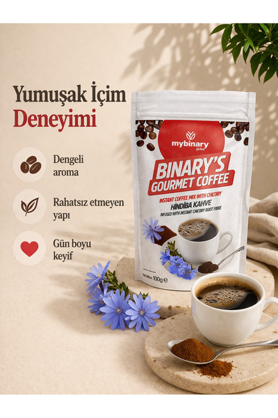 zinderm Gourmet Chicory Coffee (50 Uses) Inulin Prebiotic Fiber Support • Mild Drink • Net Weight 100g