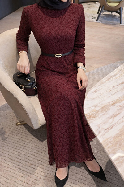 Nursay Δαντελένιο λεπτομερές φόρεμα