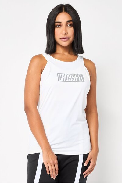 Reebok Women Sportswear Fit Sleeveless Training Tank Top, Cream